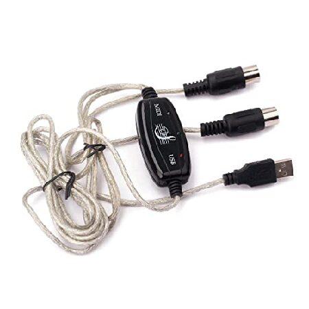 USB IN-OUT MIDI Channels Interface Cable Keyboard to PC Converter Music Cord midi cable usb for keyboard 並行輸入