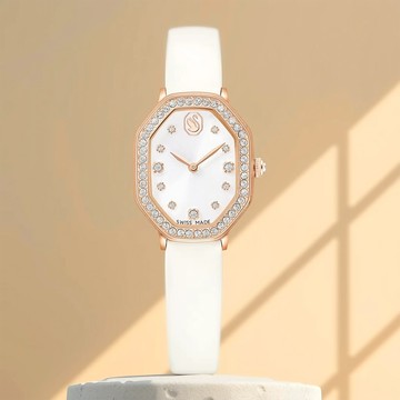 SWAROVSKI 施華洛世奇 Dextera Octagon 優雅水晶八角手錶 女錶-32x23mm(5730208)