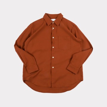 日本Manual Alphabet 維也拉Viyella桃子表面觸感微蓬鬆超柔軟微寬鬆方領長袖襯衫