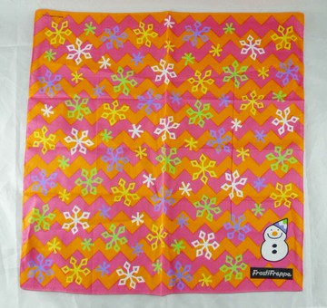【震撼精品百貨】雪人 手帕 橘桃  震撼日式精品百貨