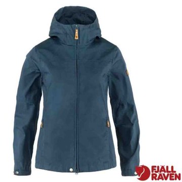 【Fjallraven 北極狐】女 Stina 連帽防風防潑外套.夾克.風衣/輕量G-1000 Lite.雙向拉鍊.適登山健行/  89234-534 靛藍