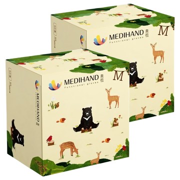 MEDIHAND 美恆 PVC透明手套（彩繪台灣）M號  50個  2盒