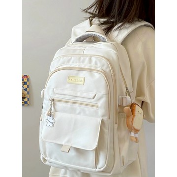 學院風🌸書包 學生書包 後背包 大容量書包 學院風後背包 背包 雙肩包 多口袋 多層格 防潑水 書包 筆電後背包