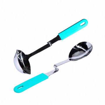 快速出貨-【Souper Cubes】專利430湯匙與湯勺_湖水綠