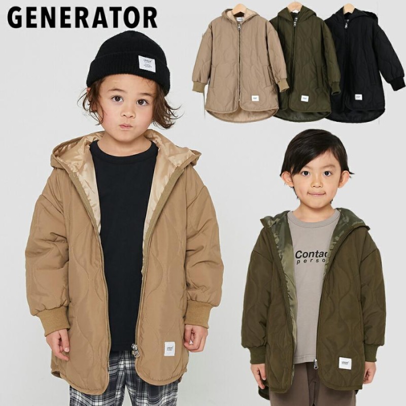 コート キッズ ジェネレーター キルティングコート ジュニア 無地 シンプル 子供服 GENERATOR LINEショッピング