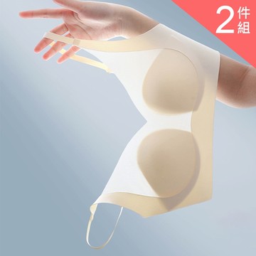 唯衣  2件組 薄款透氣芒果杯聚攏裸感內衣-無鋼圈無痕調整型機能內衣_顏色隨機_81525(S-XL可選)