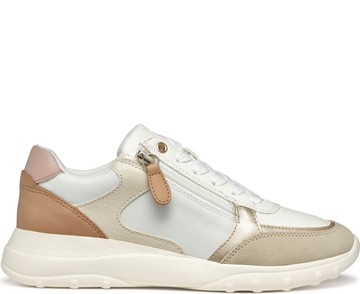 GEOX ALLENIEE LEISURE 平底鞋 米白色女款鞋子