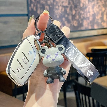 【暴力熊】🔥mg鑰匙套 鑰匙保護殼MG HS ZS 鑰匙套 全包設計 防摔 MG汽車鑰匙套 MG汽車鑰匙包 高檔扣