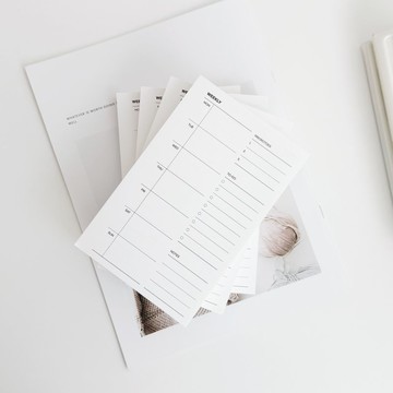 無孔雙面萬年曆手帳內頁 memo C6