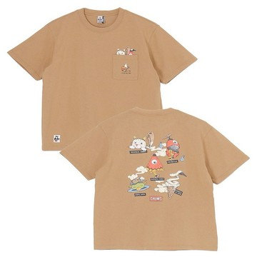 CHUMS 女Anti-Bug Food Yokai Pocket T-Shirt短袖上衣 米色-CH112508B001
