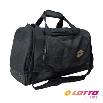 【LOTTO 義大利】37L多功能收納運動袋(黑/金色-LT5CMB7571)
