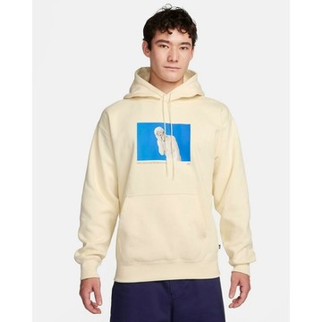 NIKE AS U NK SB FLC HD PO CORPOSK8 男女連帽上衣-米黃-FN2557113