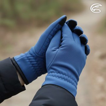 ADISI Power Stretch保暖觸控手套 AS25033 靜謐藍 (M-L)｜刷毛 保暖 抗風 四面彈性 快乾 透氣