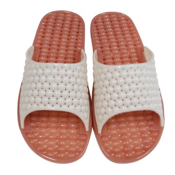 韓國進口PVC雙色浴室拖鞋漏水按摩拖鞋防滑拖鞋成人拖鞋灰色拖鞋