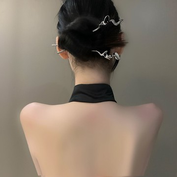 髮簪髮釵中式線條發簪小眾盤發簪子發飾女夏季簡約現代高級感發釵【淘夢屋】
