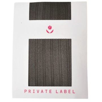 PRIVATE LABEL 日本製40丹優雅山形紋花紋褲襪(深黑咖/M-L)