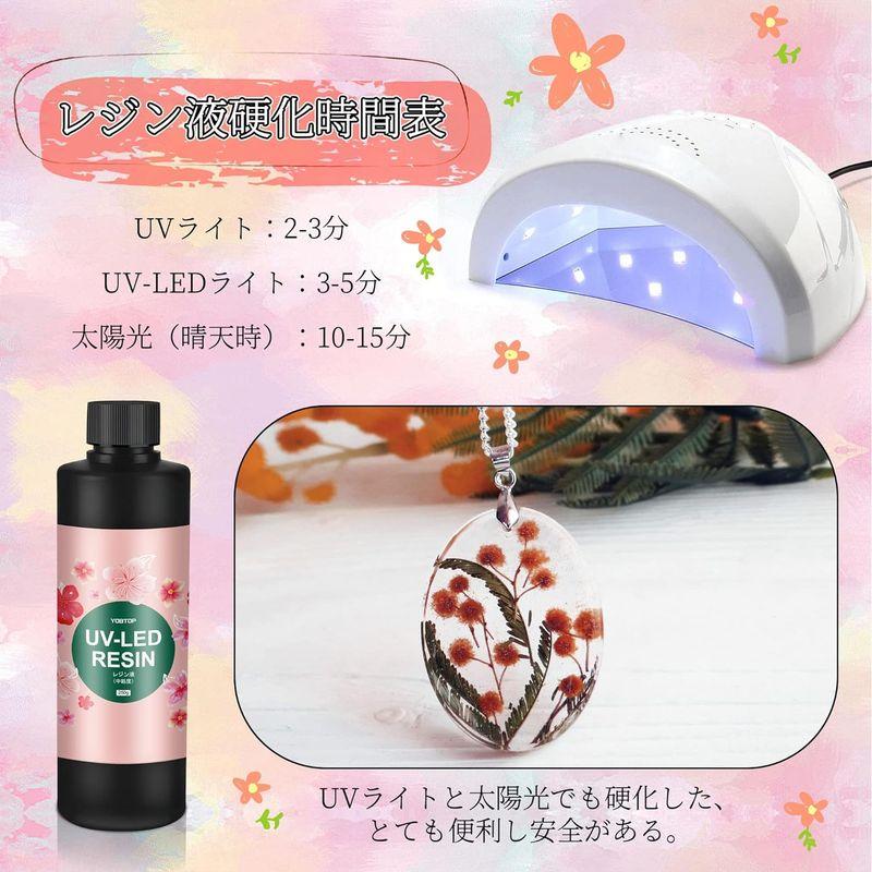 UVレジン液 中粘度レジン液 大容量250g UV-LED対応 速い硬化 黄変ない ベタつかない レジン液 手作りアクセサリー DIY工芸品