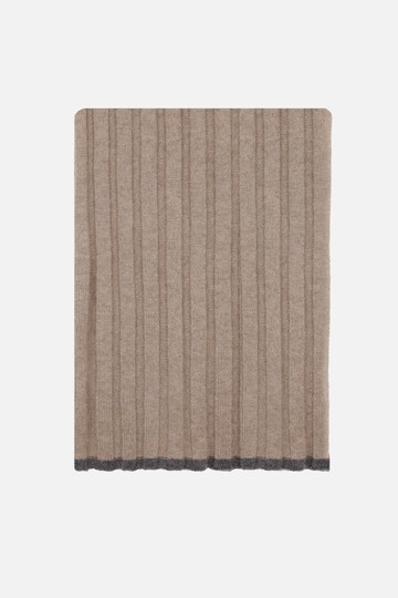 BRUNELLO CUCINELLI rib knit cashmere scarf Man