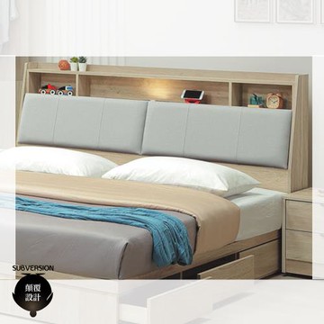 【顛覆設計】芮德芃靠枕床頭箱(雙人5尺)