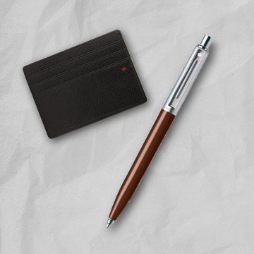 【SHEAFFER】Sentinel 系列 哨兵原子筆 棕+經典卡夾禮盒免費刻字