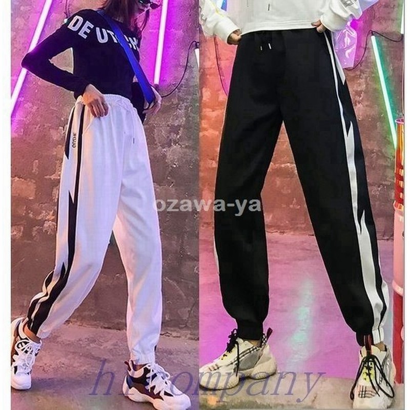 ジャージズボンダンスウェアレディースダンス衣装パンツ服下韓国ah22 通販 Lineポイント最大get Lineショッピング