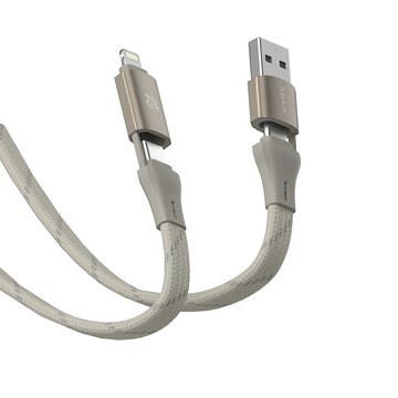 【Adam】PeAk MF401 四合一 60W磁吸充電線 鈦色【三井3C】