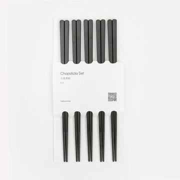 櫻花霧黑合金筷五入組