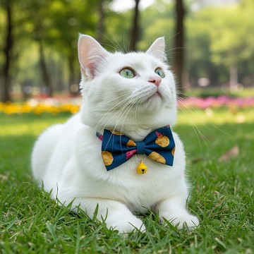 月亮款 蝴蝶結寵物裝飾項圈 貓咪 小型犬 迷你犬