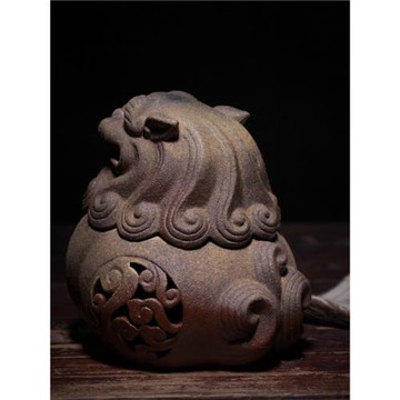 二款可選一諾軒景德鎮陶瓷仿古獅子香熏爐擺件