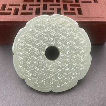 和田玉青白玉平安扣玉墜掛件腰佩腰牌車掛玉石玉牌漢服毛衣墜子