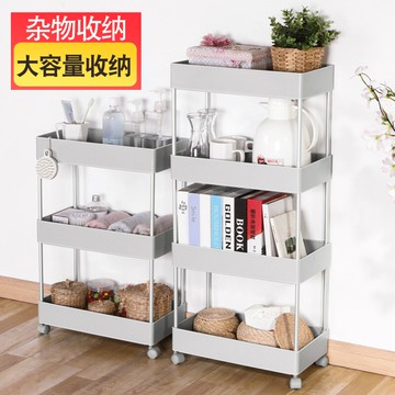 小推車置物架臥室可移動零食收納神器桌下廚房蔬菜筐果蔬塑料架子