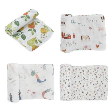 美國 Little Unicorn 純棉紗布巾單入組/包巾(多款可選)