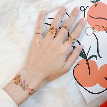 英國PAPERSELF 花語手環2 Flower Chain 2 紋身貼紙