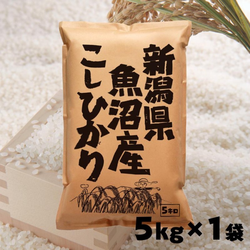 お米　LINEショッピング　米　新潟県魚沼産　5年産　5kg　コシヒカリ　白米