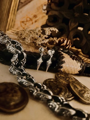 【新品】錐型耳環/純銀/單支