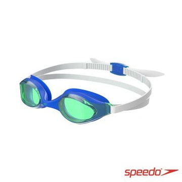 SPEEDO 官方旗艦店 兒童運動泳鏡 Hyper Flyer 藍/翡翠綠