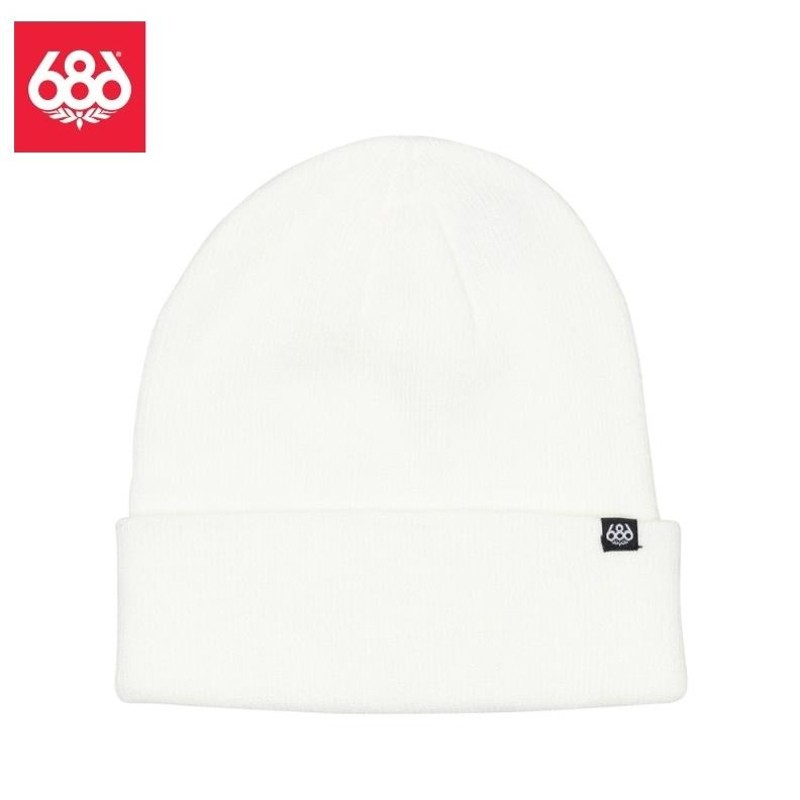 23-24 686 シックスエイトシックス STANDARD ROLL UP BEANIE WHITE