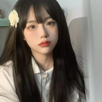 【巴黎精品】現貨+預購 長假髮透氣假髮片輕量隱形增髮整頂假髮角色扮演-可愛齊瀏海直髮自然女假髮6色a1bw3