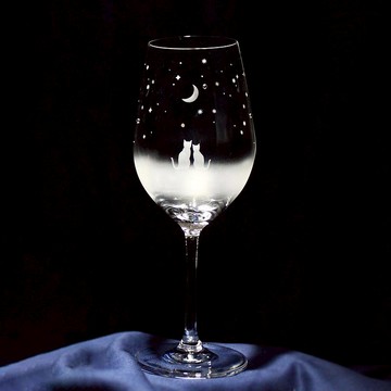 【一起看新月夜空吧/酒杯】貓咪主題酒杯