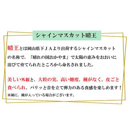 ふるさと納税 ぶどう 2024年 先行予約 シャイン マスカット 晴王 約2kg 3〜6房 種無し ブドウ 葡萄  岡山県産 国産 フルーツ 果物 ギフト 岡山県岡山市