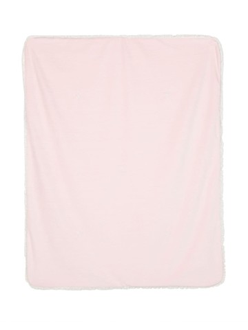La Stupenderia - lace-trim rectangle-shape blanket - kids - Viscose/Cotton - One Size - Pink
