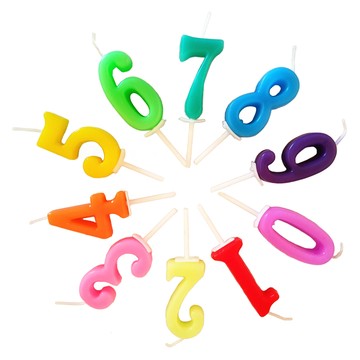 BLP Candle 派對數字蠟燭 10入組  1組  混色