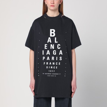 Optical black oversized T-shirt