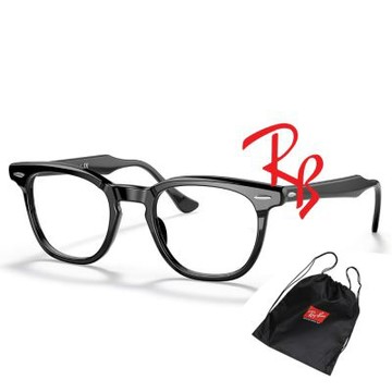 RayBan 雷朋 Hawkeye 木村拓哉配戴款 亞洲版復古光學眼鏡 RX5398F 2000 50mm 黑 公司貨(贈雷朋休閒背袋)