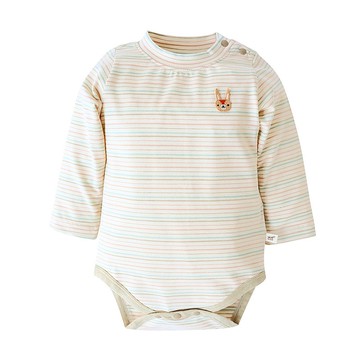 【SISSO有機棉】開心小兔吸濕保暖包屁衣 12M