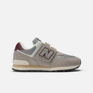 NEW BALANCE NB 運動鞋 童鞋 中童 兒童 魔鬼氈 灰酒紅 PV574SKB-W楦