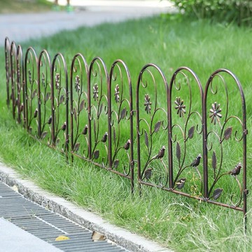 歐式鐵藝戶外花壇植物圍欄 花園小欄杆 庭院花圃柵欄 隔斷籬笆爬藤架