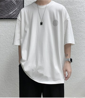 FINDSENSE X  時尚閃亮男士短袖T恤寬鬆 休閑T恤衫