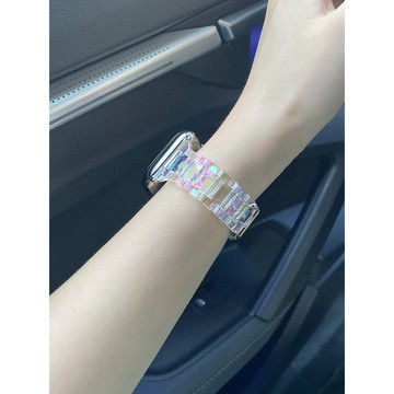 《台灣出貨》適用 APPLE WATCH 人魚姬錶帶 亞克力錶帶 透明錶帶 S11 S10 SE 46mm 女士錶帶