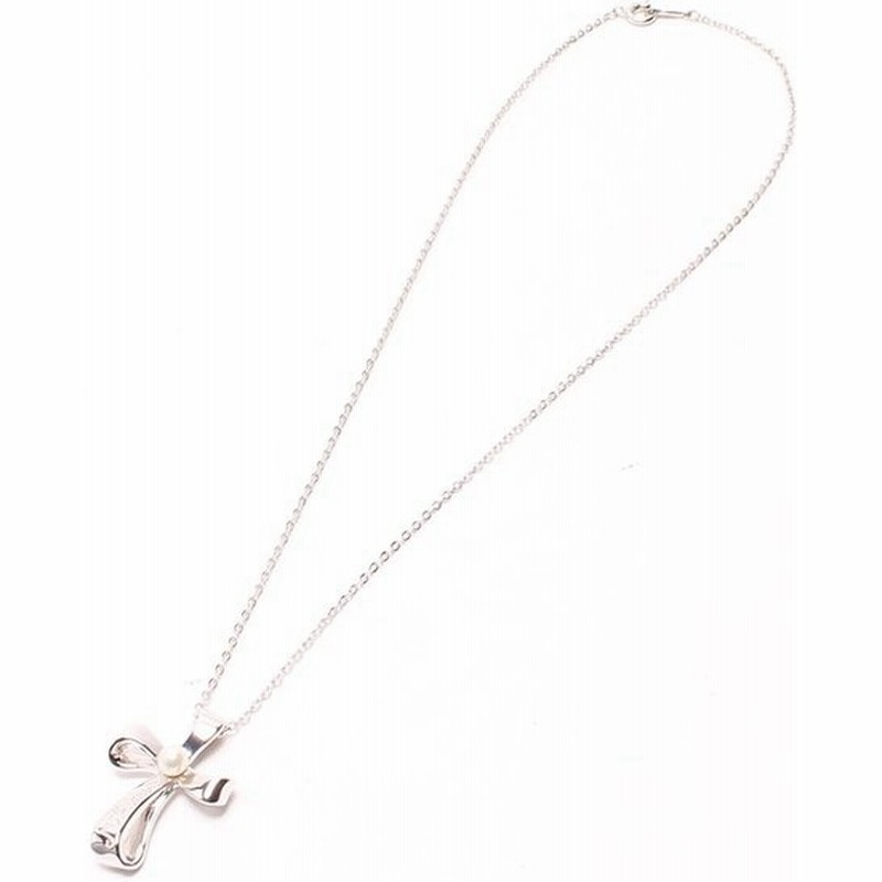 ミキモト Sv パール 4 0mm リボン クロスモチーフ ネックレス Mikimoto レディース 中古 通販 Lineポイント最大0 5 Get Lineショッピング